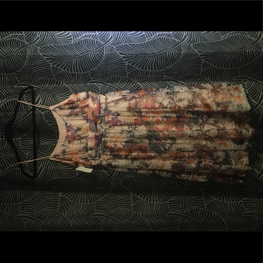 Anthropology floral knee length dress